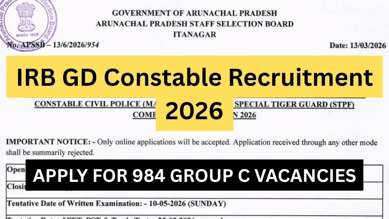 IRB GD Constable Recruitment 2026