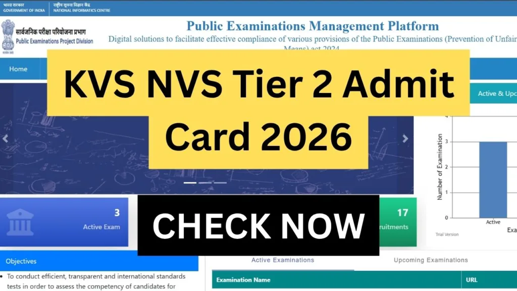 KVS NVS Tier 2 Admit Card 2026