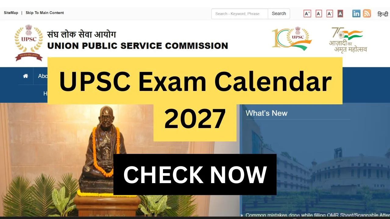 UPSC Exam Calendar 2027