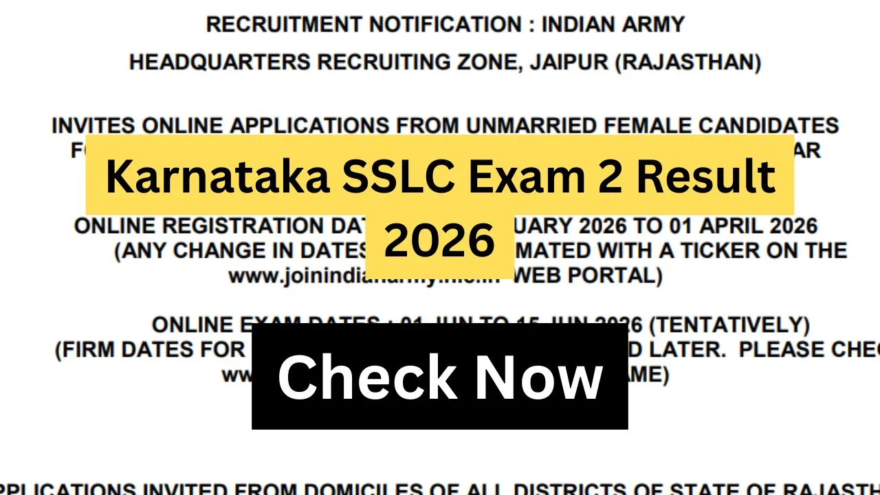 Karnataka SSLC Exam 2 Result 2026
